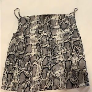 Gray Snakeskin Tank Top
